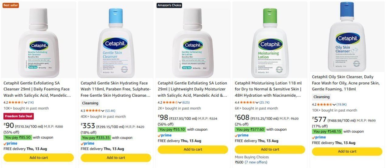 Cetaphil Cleaners Starts 90