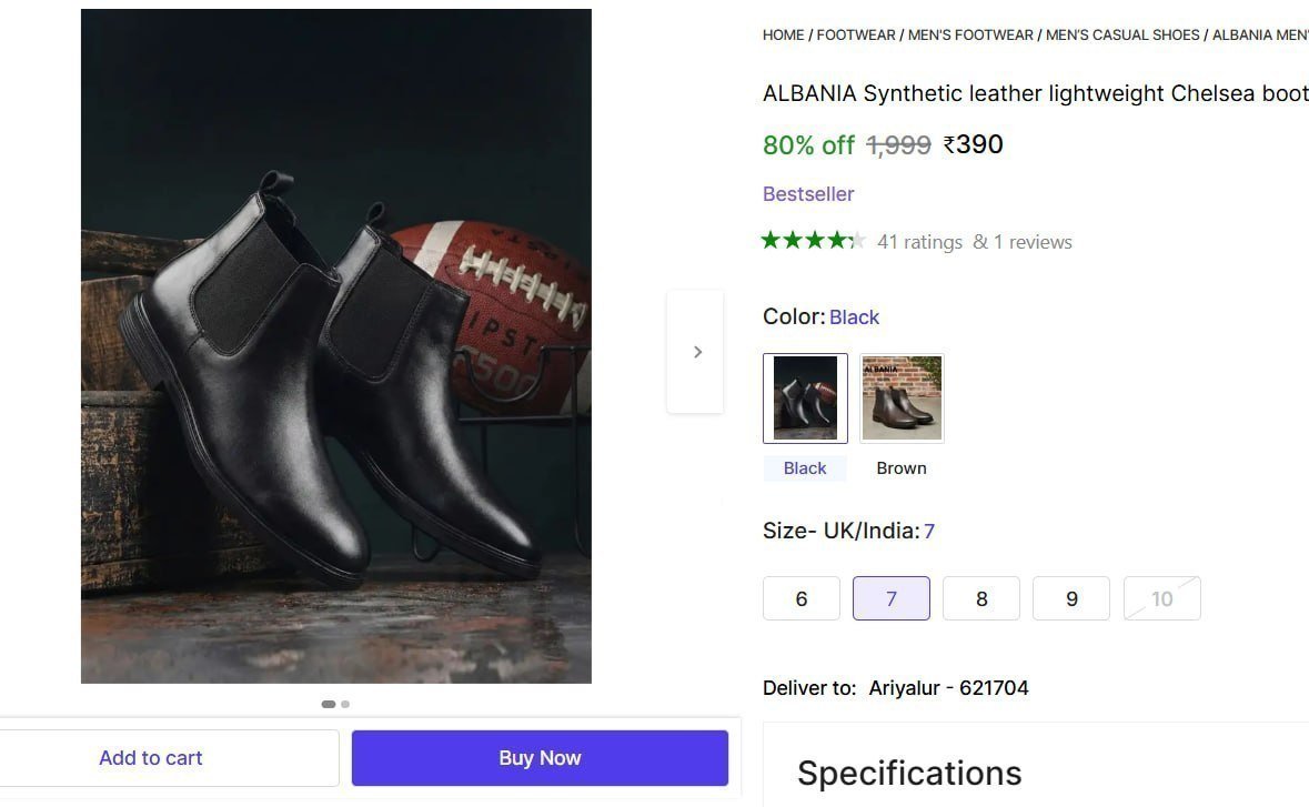 Chelsea Boots For Men (black) 390