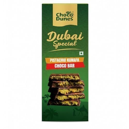 Chocodunes Dubai Style Pistachio Kunafa Bar 5