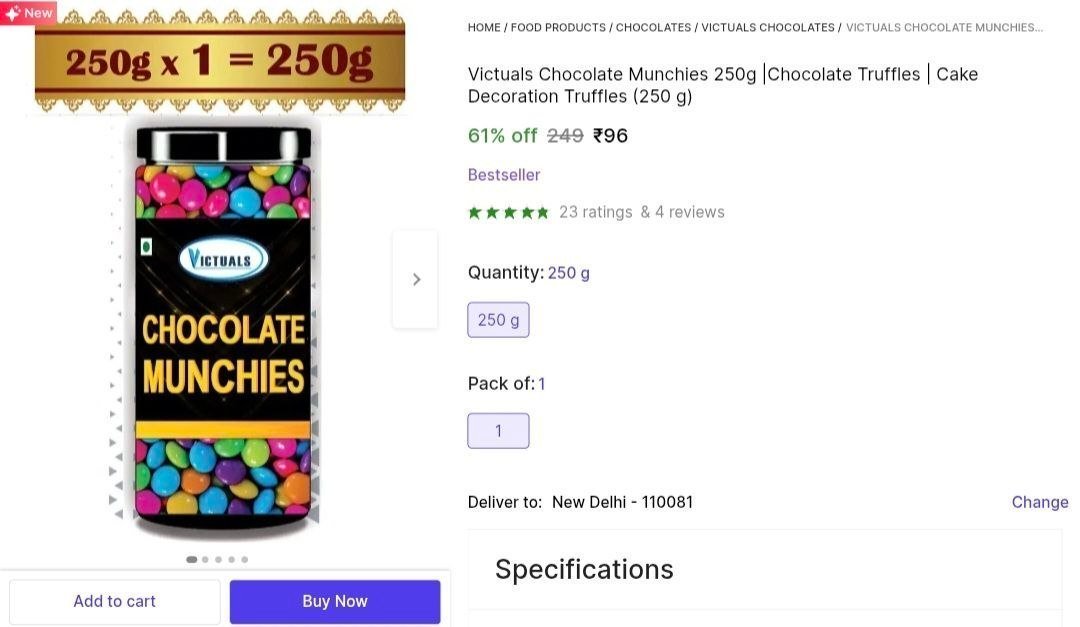 Chocolate Truffles 250g 96