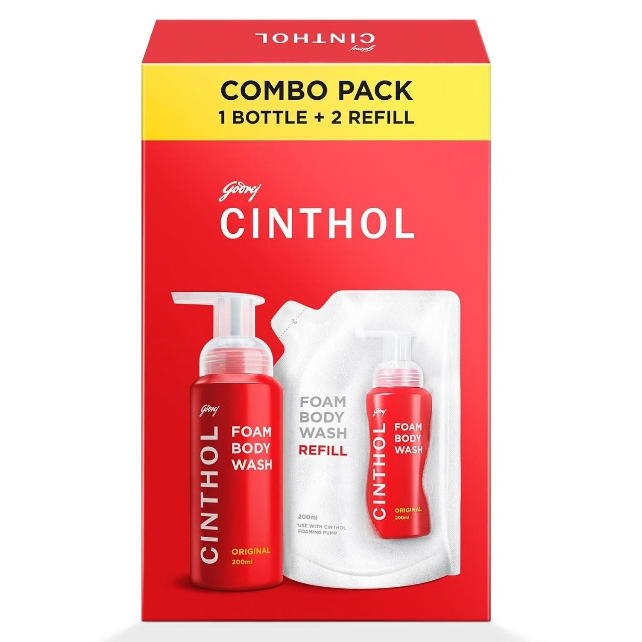 Cinthol Original Foam Body Wash - Combi Pack 