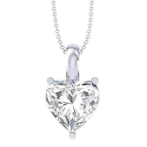 Clara 925 Sterling Silver Heart Solitaire Pendant 