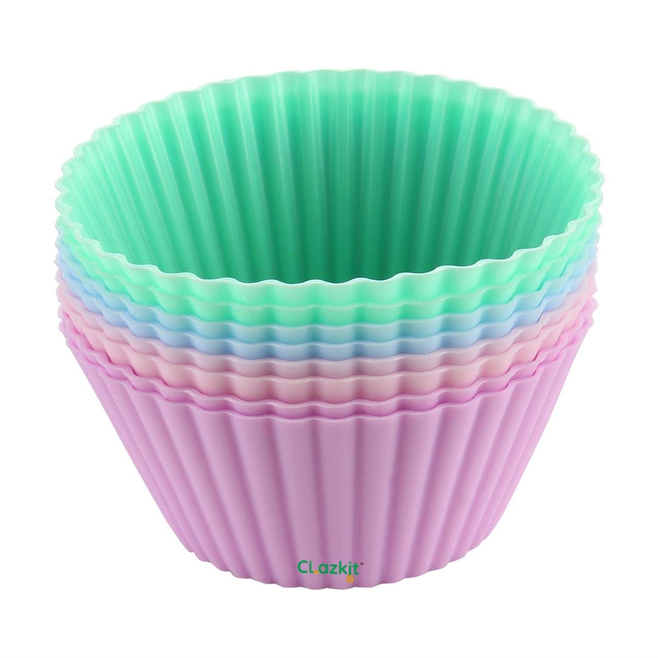 Clazkit Silicone Muffin Cup Moulds - 8 Pieces