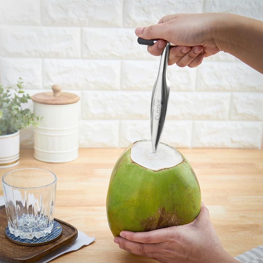Clazkit Stainless Steel Coconut Opener Tool C