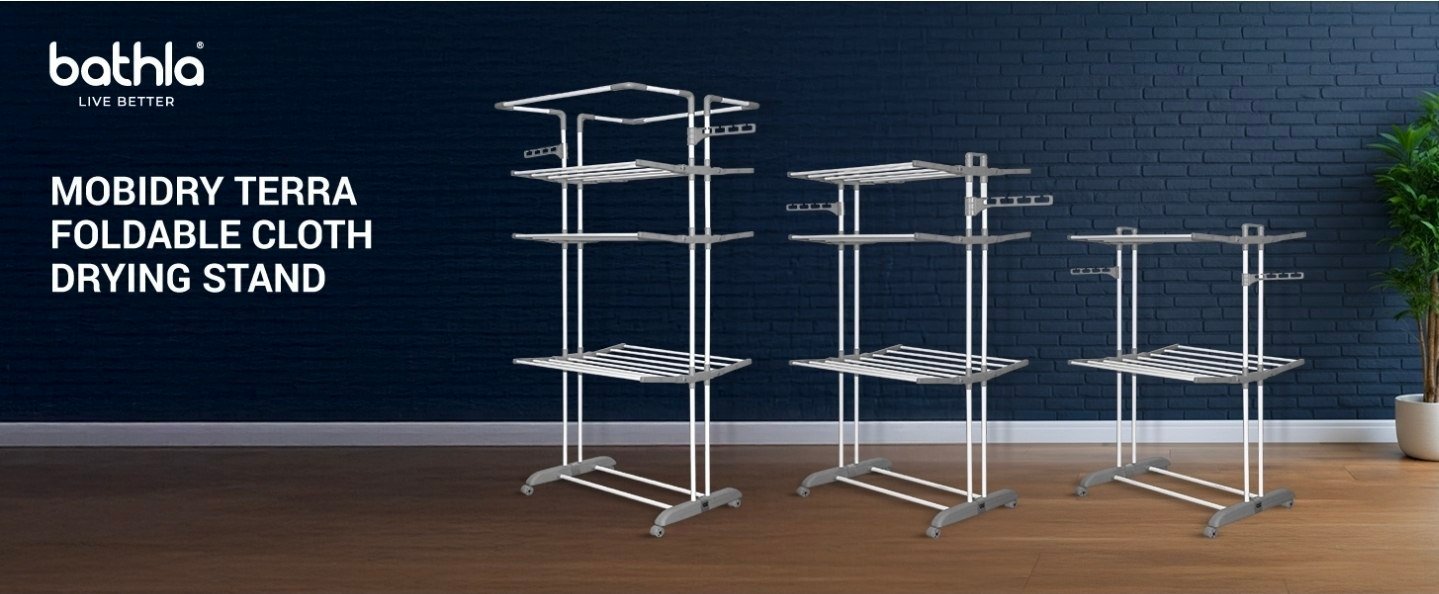 Cloth Drying Stand With Wheel At 1213