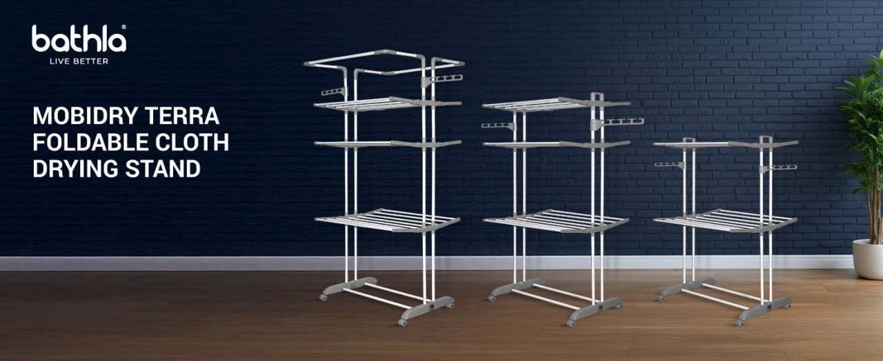 Cloth Drying Stand With Wheels 1213