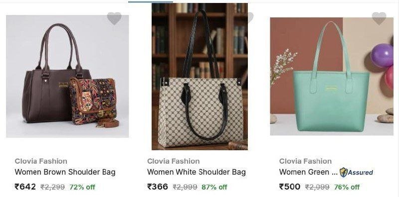 Clovia Fashion Handbags 89 From Rs 292 -