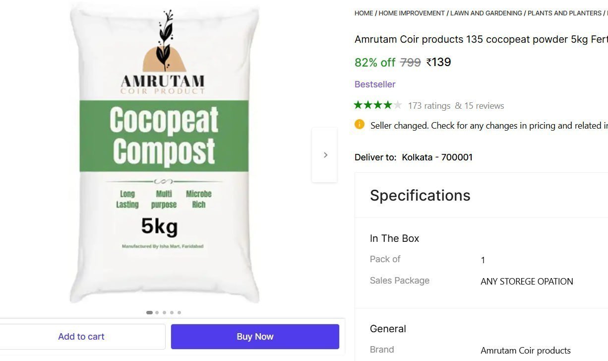 Cocopeat Powder 5kg 139