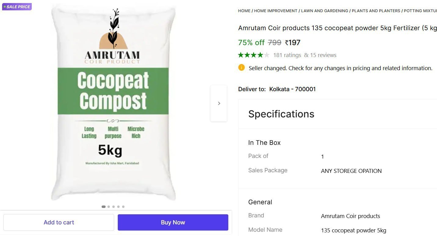 Cocopeat Powder 5kg 197