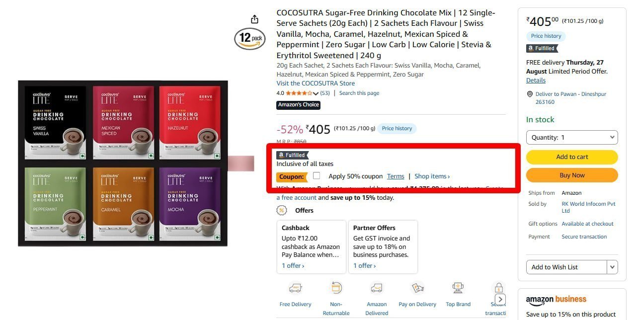 Cocosutra Drinking Chocolate Mixapply 50 Couponapp