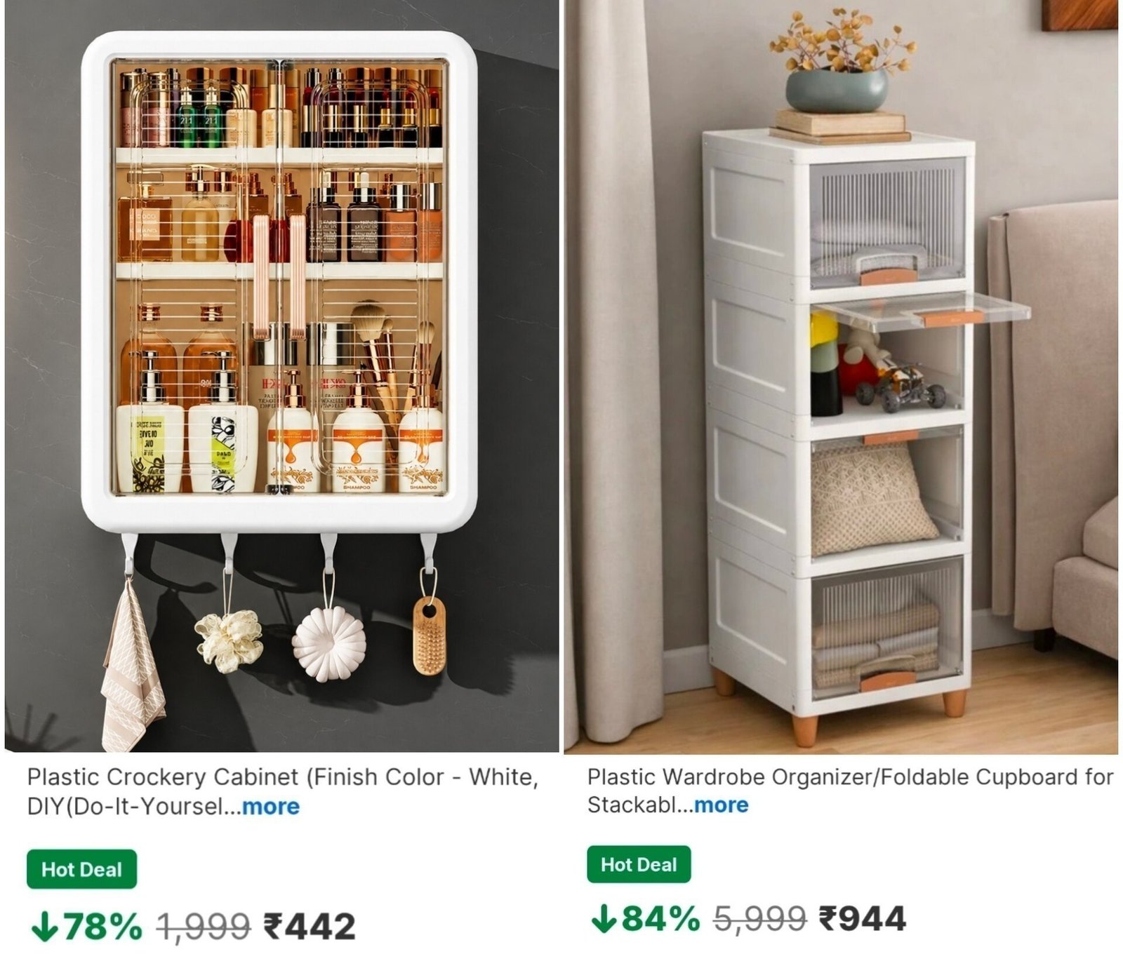 Compartment Cabinet 442 4 Shelves Cupboard 944