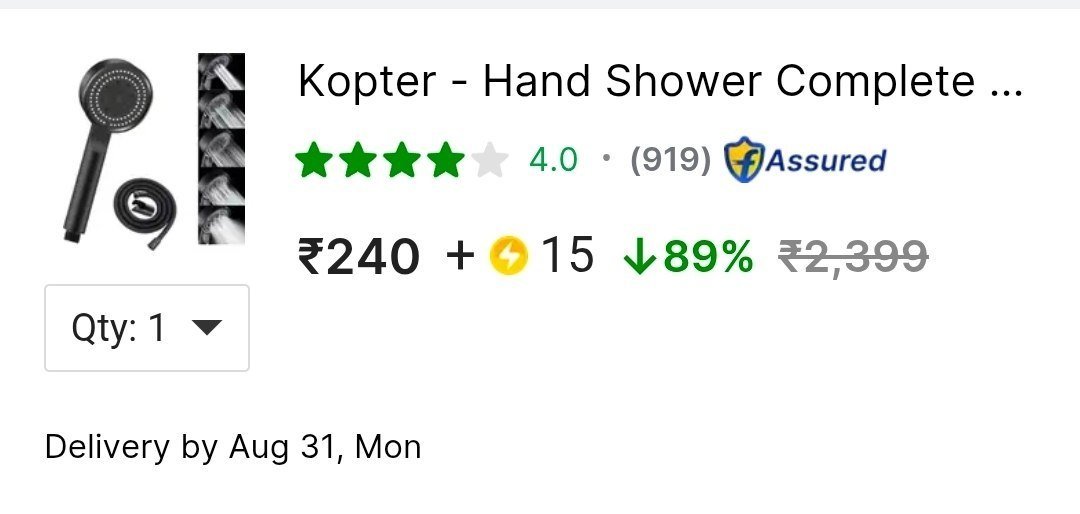 Complete Shower Set 240 15 Sc