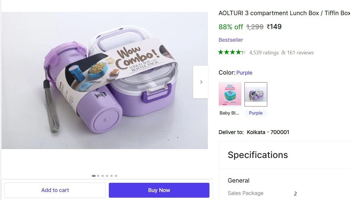 Containers Lunch Box With Water Bottle 149