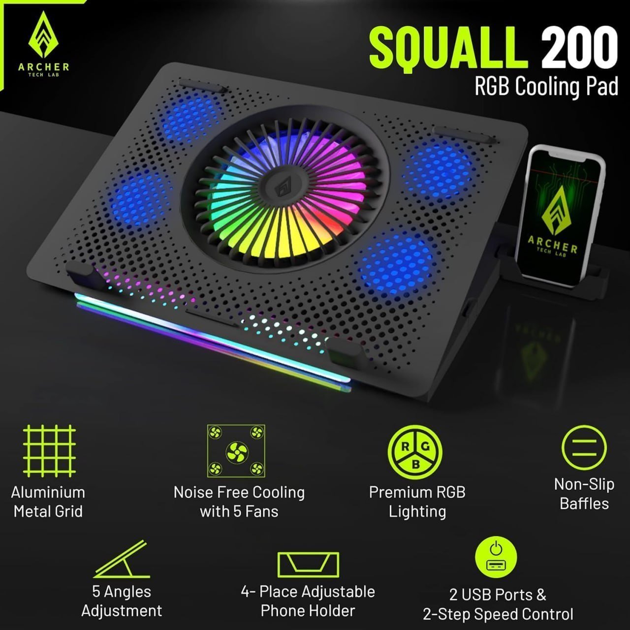 Cooling Pad Stand For Gaming Laptop 1560