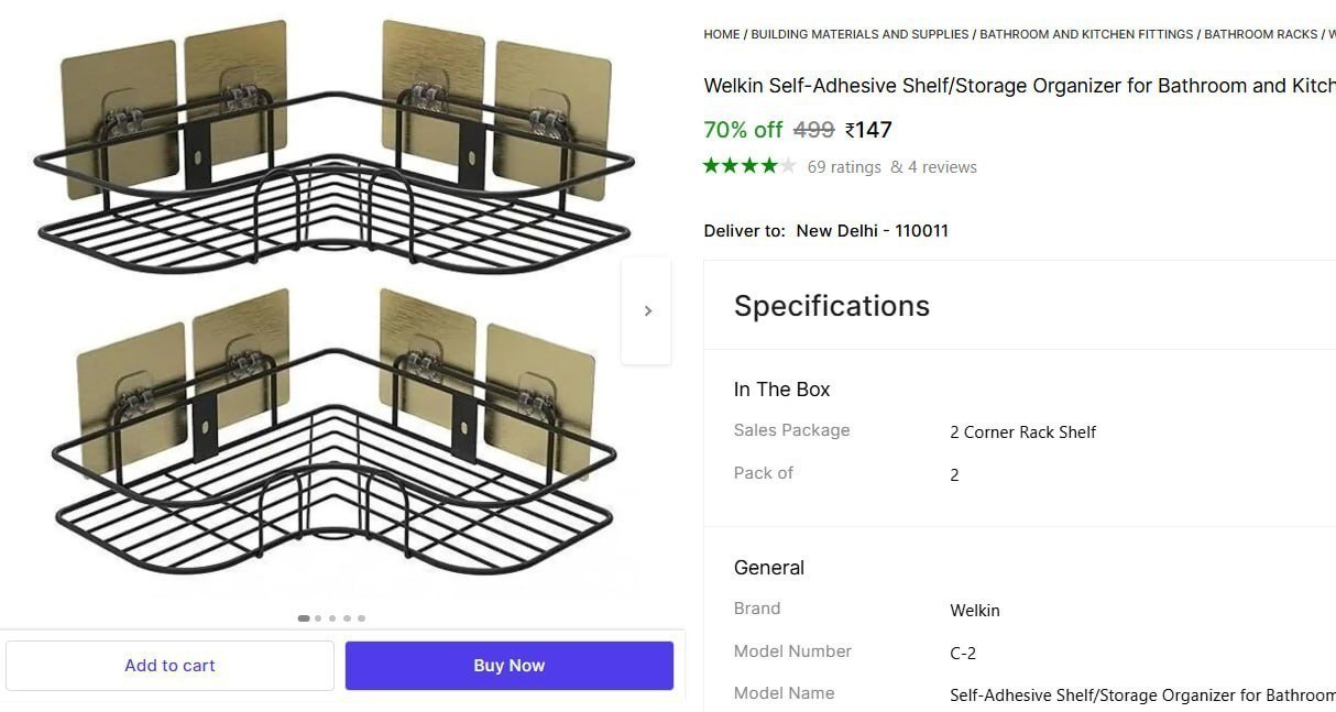 Corner Rack Shelf 147