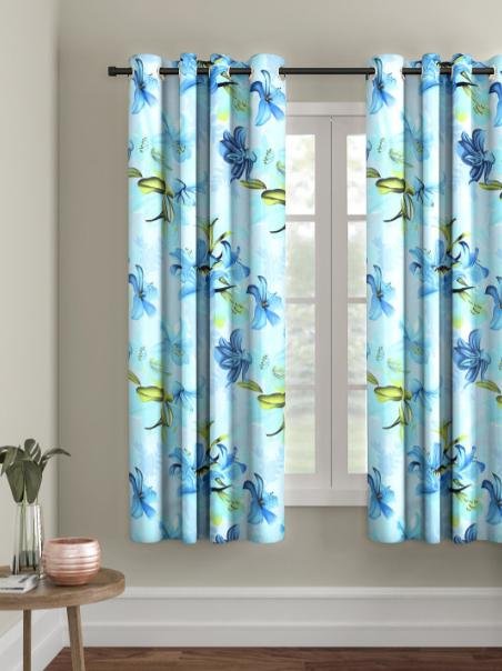 Cortina Single Floral Printed Window Curtain 99
