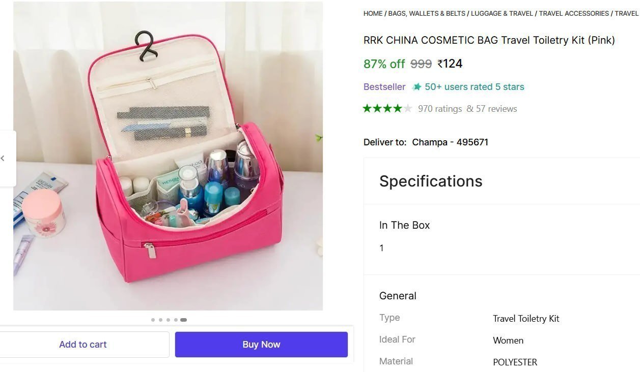 Cosmetic Bag At 124