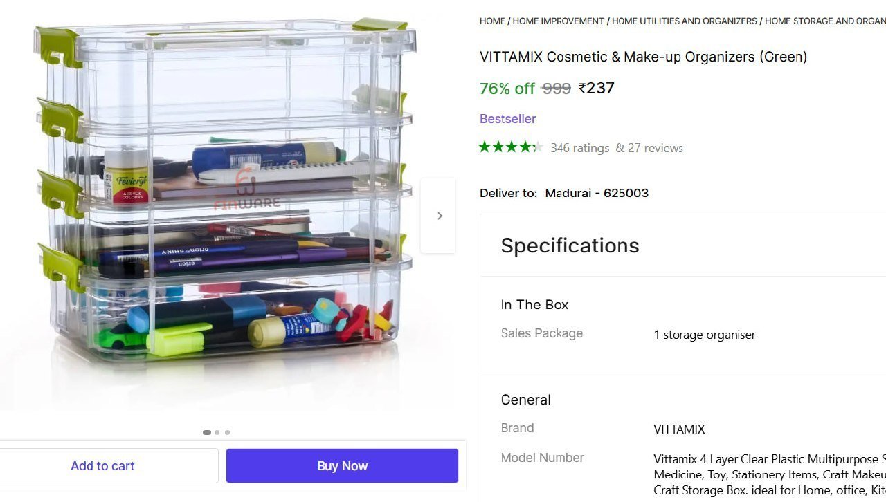 Cosmetic Make-up Organizers 237