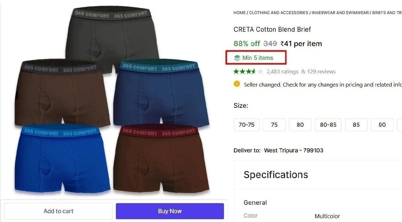 Cotton Blend Brief