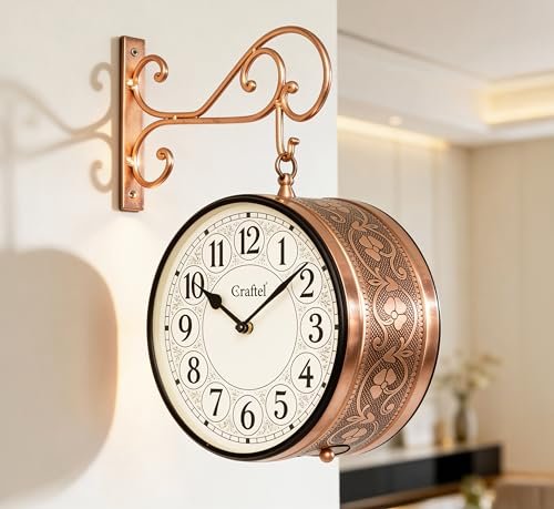 Craftel Double Sided Station Wall Clock Elect