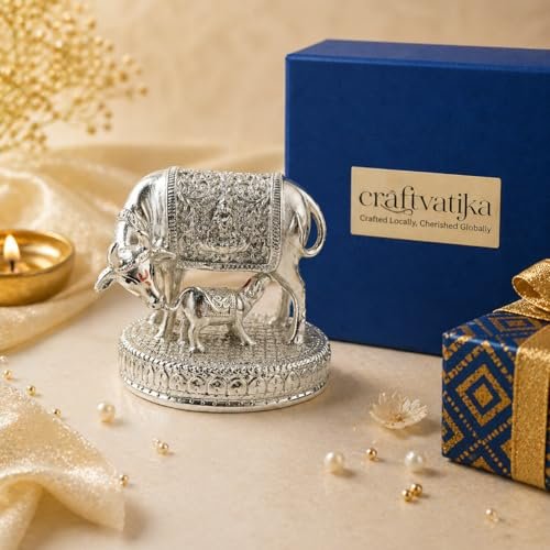 Craftvatika 999 Pure Silver-plated Kamdhenu C