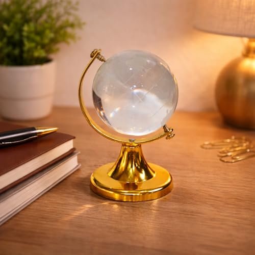 Craftvatika Feng Shui Crystal Globe With Golden St