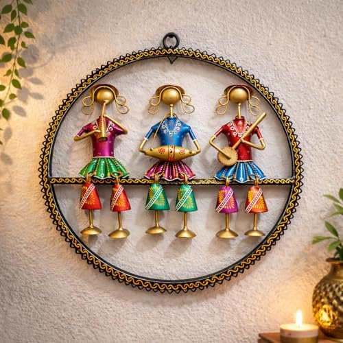 Craftvatika Metal Wall Decor Musician Rajasth