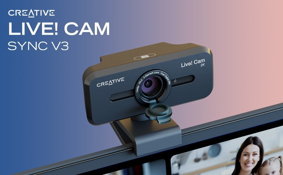 Creative Live Cam Sync V3 2k Qhd Usb Webcam 3