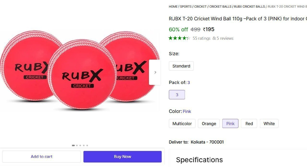Cricket Wind Ball 110g Pack Of 3 195