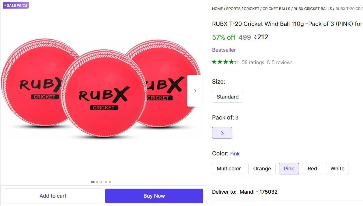 Cricket Wind Ball 110g Pack Of 3 212