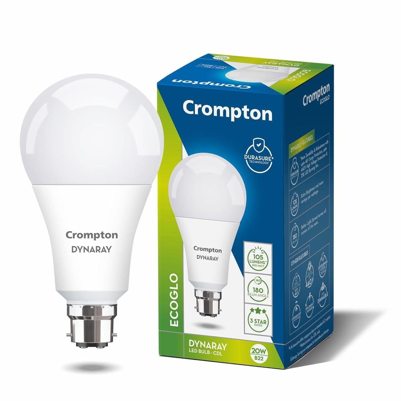 Crompton 20 W Standard B22 Led Bulb (white) 1