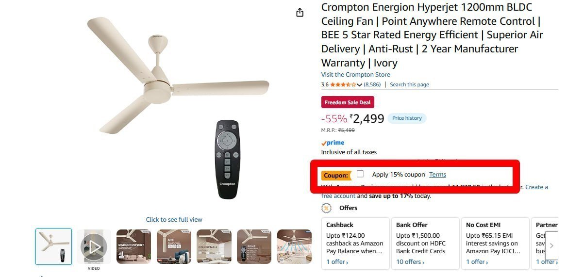 Crompton Bldc Ceiling Fan 2199 15
