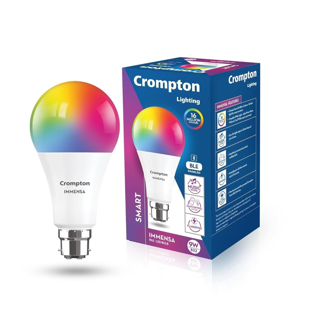 Crompton Immensa 9w Bluetooth Smart Led Bulb 