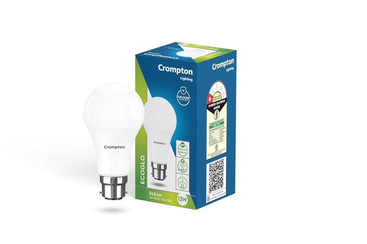 Crompton Param 22w Round B22 Led Cool Day Light 16