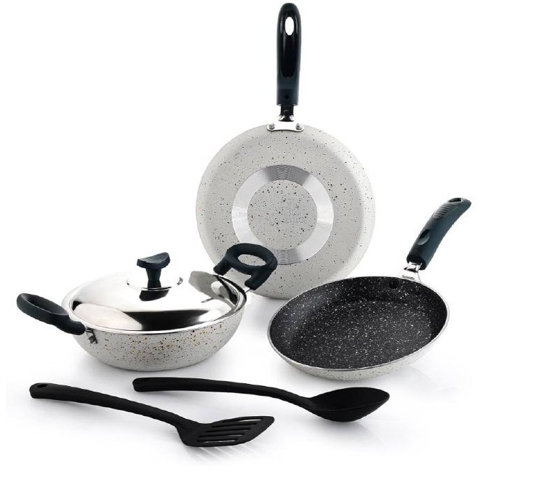 Crystal Aluminum 6 Pcs Non Stick Cookware Set