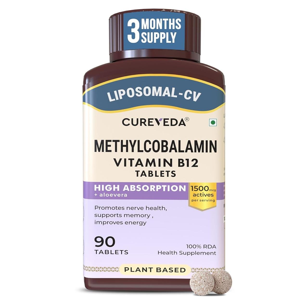 Cureveda Liposomal Vitamin B12 1500 Mcg Table