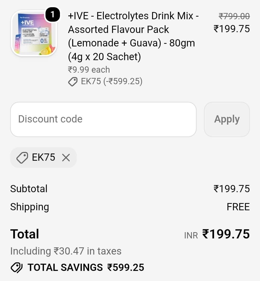 Curiously Positive Premium Electrolyte Drink 