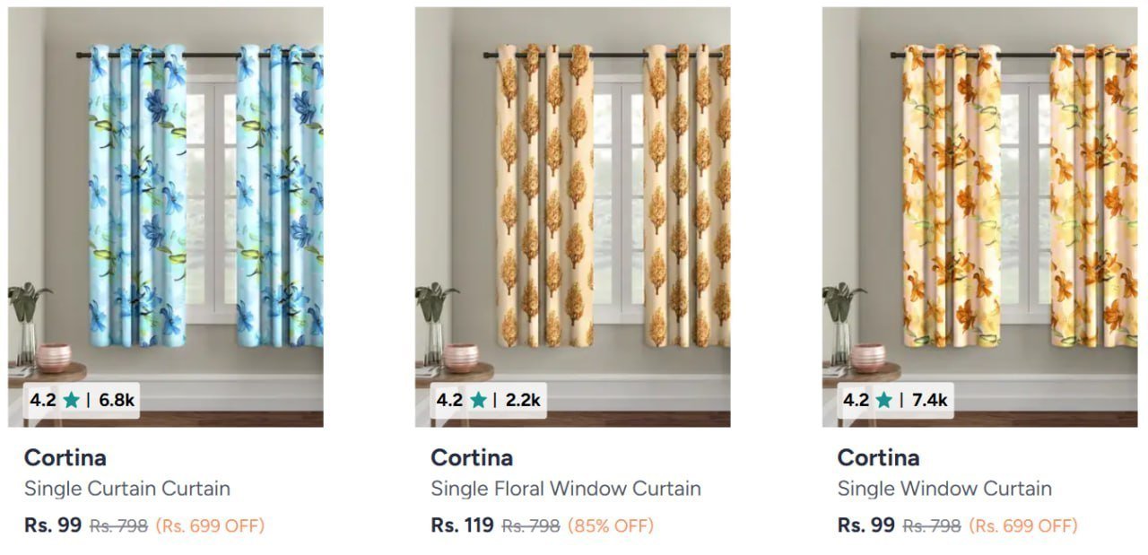Curtains Starting Rs 99