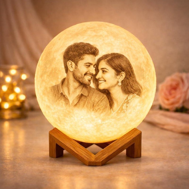 Customized Moon Lamp 10 Cm Personalized Photo