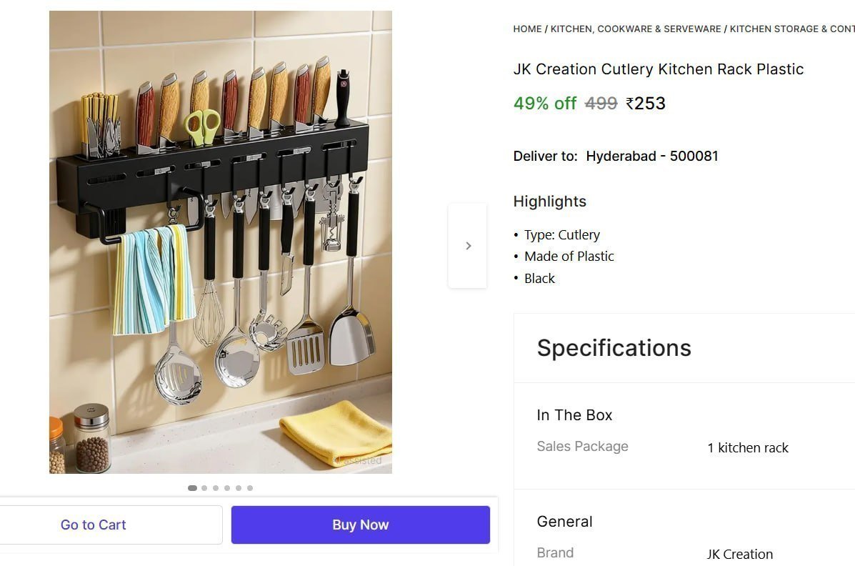 Cutlery Kitchen Rack Plastic 253