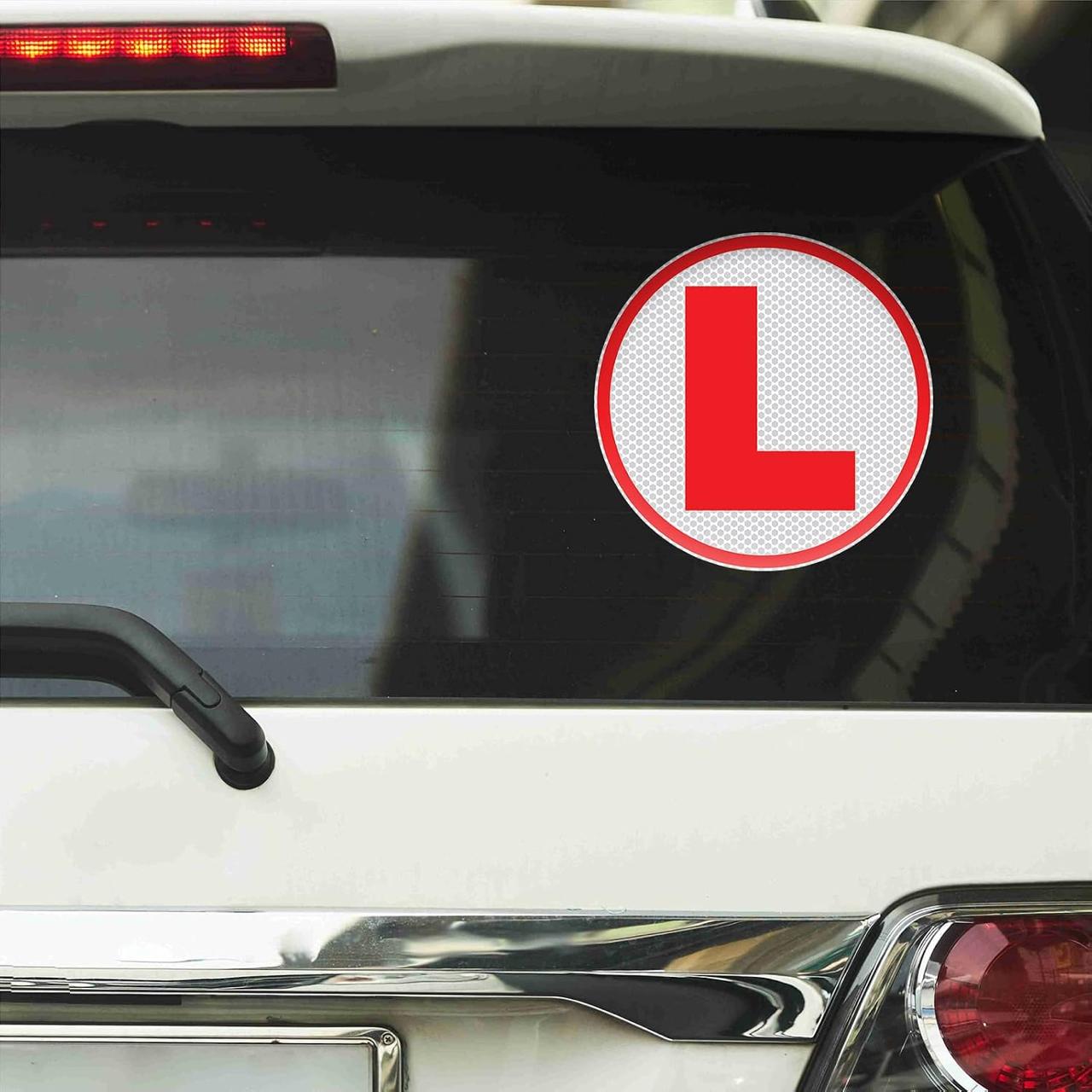 Cvanu 2pcs Reflective L-board Learner Driver 