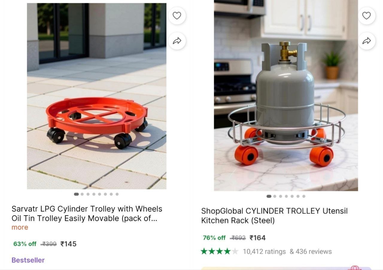 Cylinder Trolley With Wheels 145