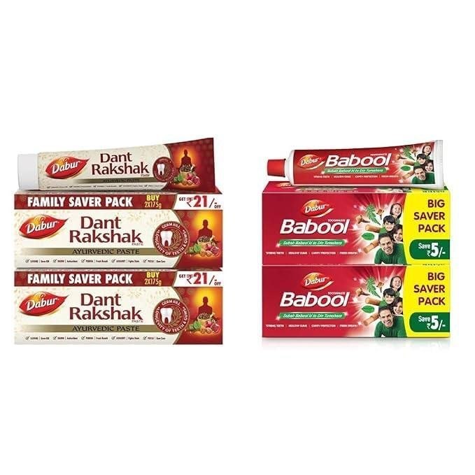 Dabur Dant Rakshak Ayurvedic Toothpaste - (175g X 