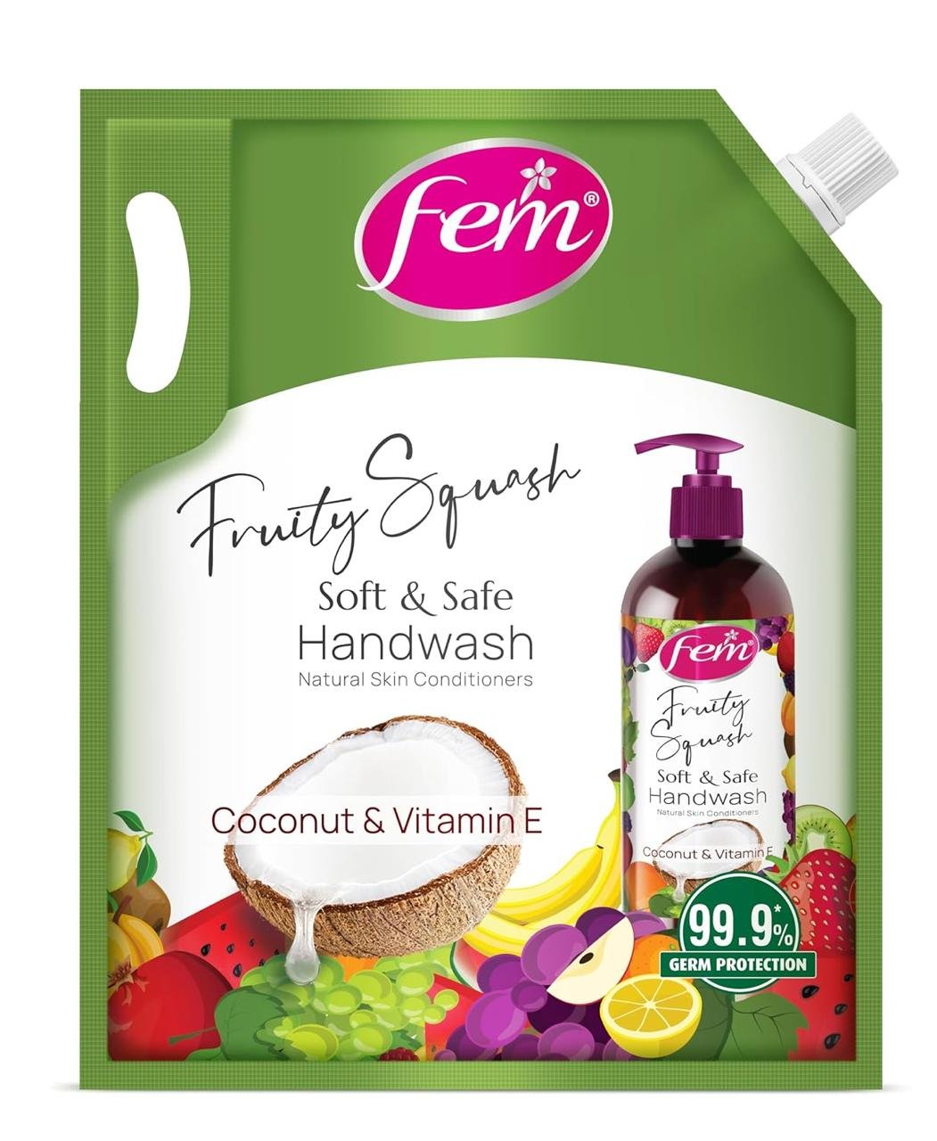 Dabur Fem Fruity Squash Soft Safe Handwash - 