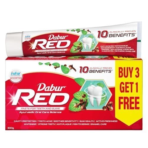 Dabur Red 600g (150g X 4 Pack Of 4) Toothpast