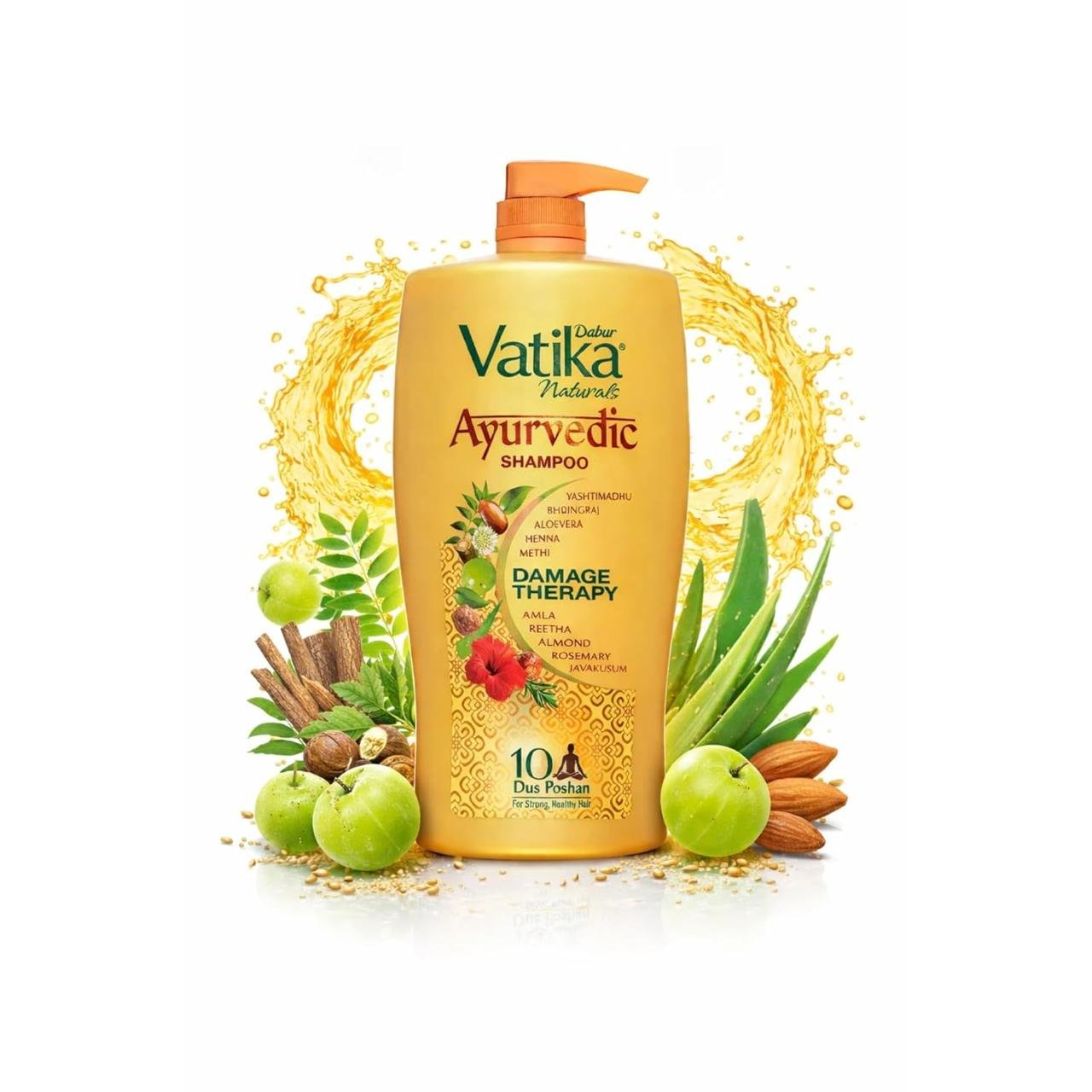 Dabur Vatika Ayurvedic Shampoo - 1 L For Strong He
