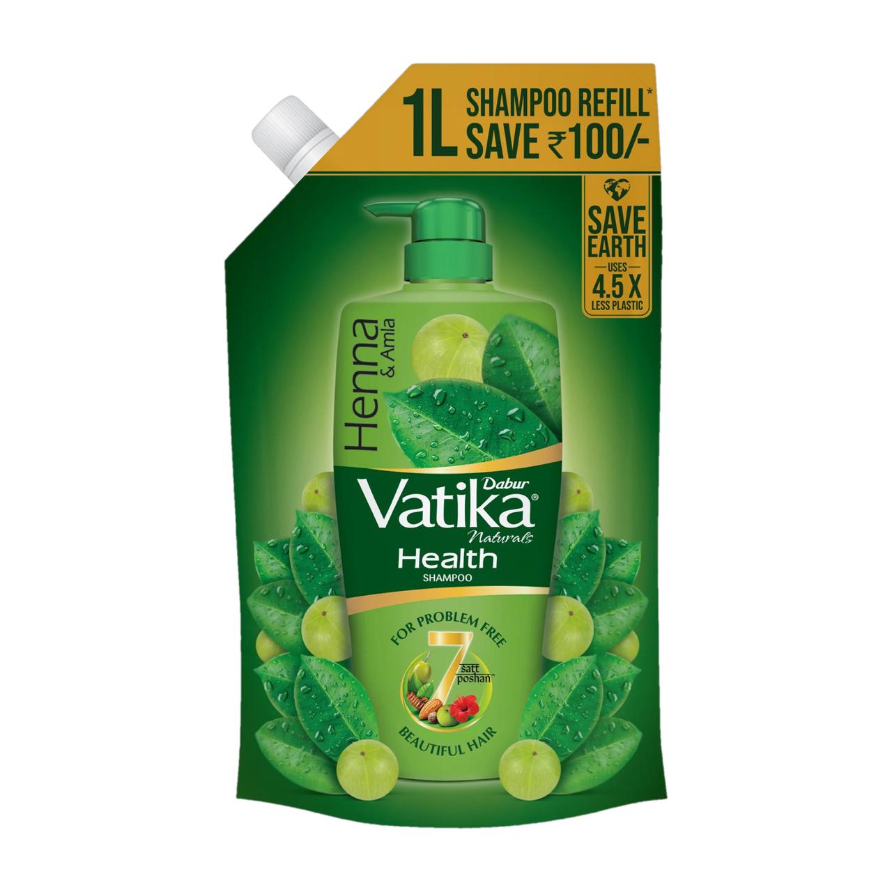 Dabur Vatika Health Shampoo Refill Pouch With 7 Natural Ingredients Control