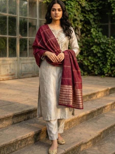 Damaar Textile Women Ethnic Motifs Embroidere