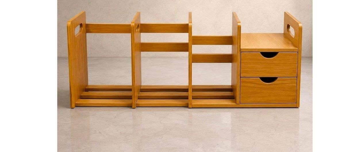 Dealexpandable Wooden Desk Organizer With 2 D