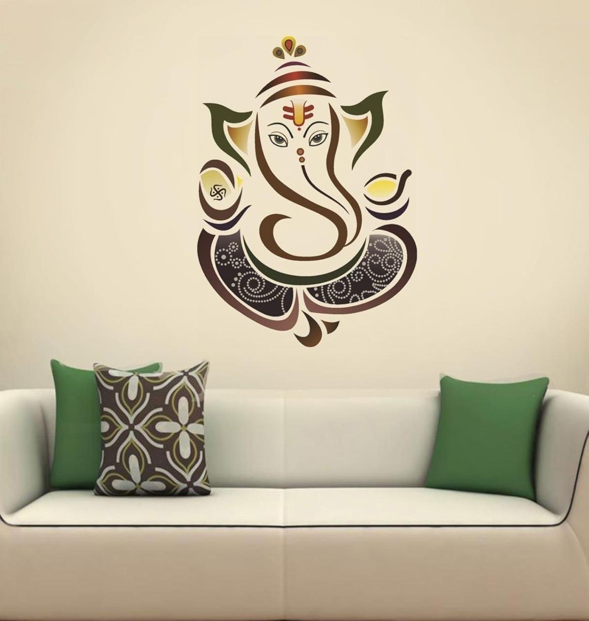 Decals Design Modern Elegant Ganesha God Wall Sticker (pvc Vinyl 50 Cm